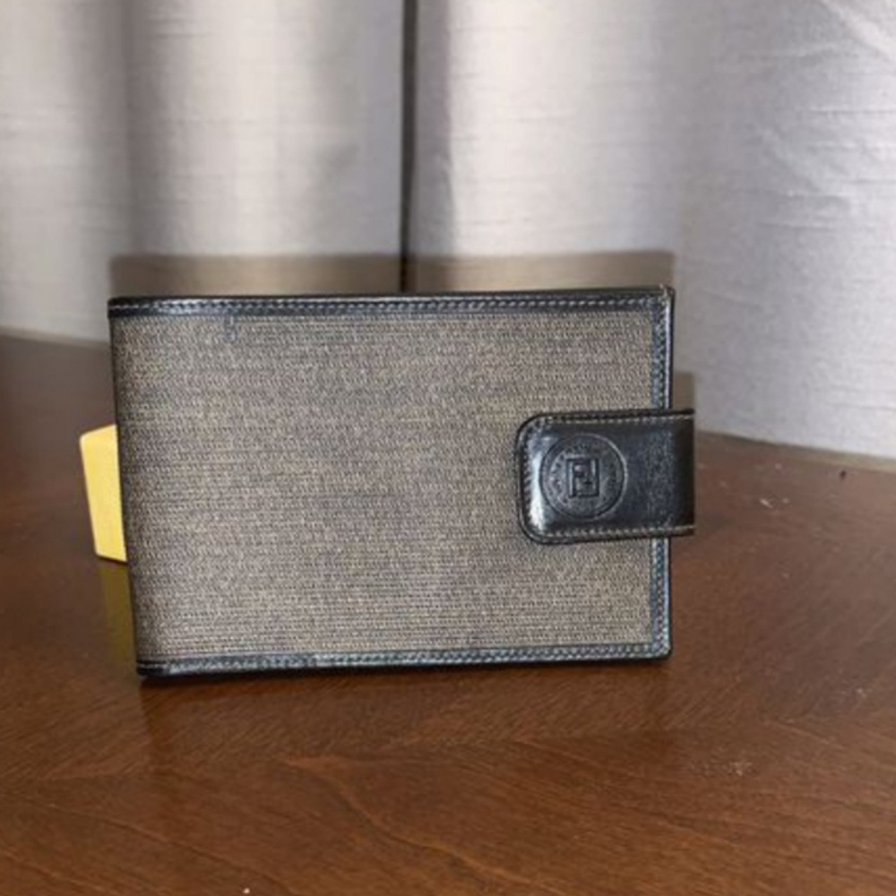 Authentic FENDI Check Book Holder.